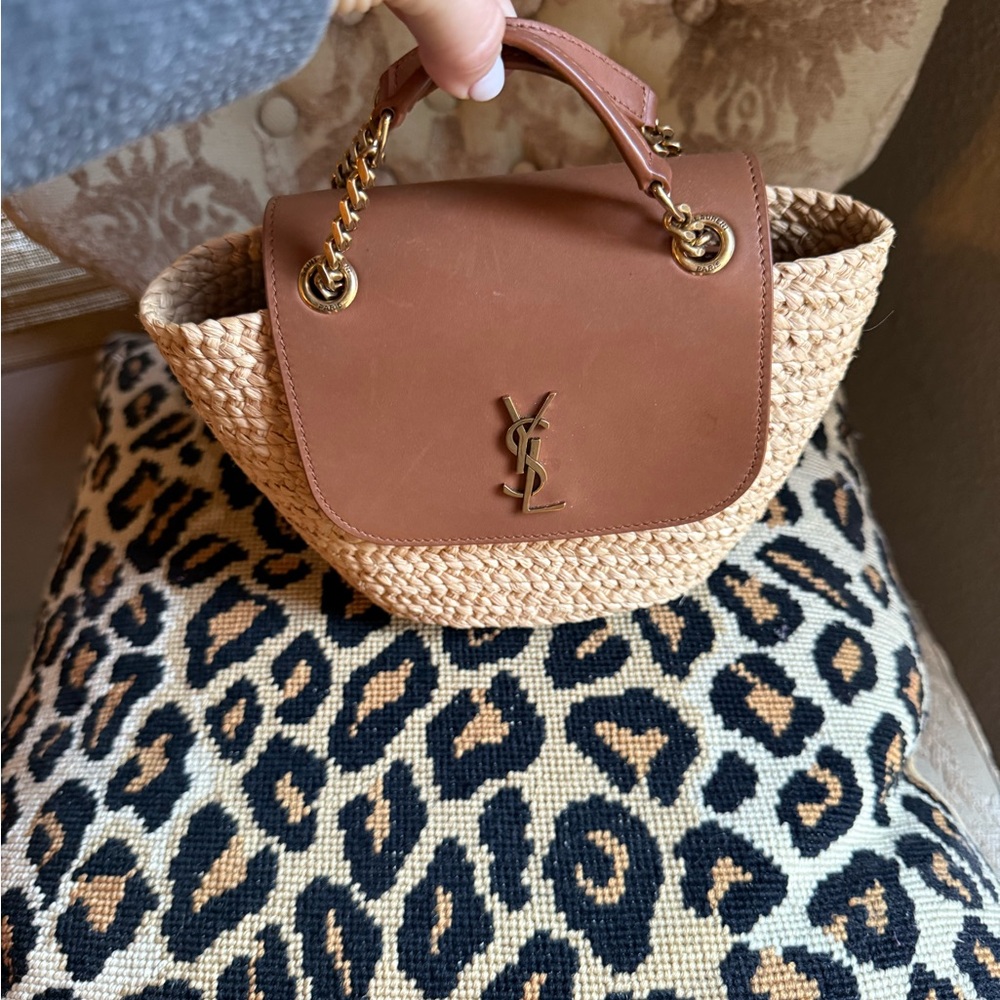 Saint Laurent Mini Manon Raffia